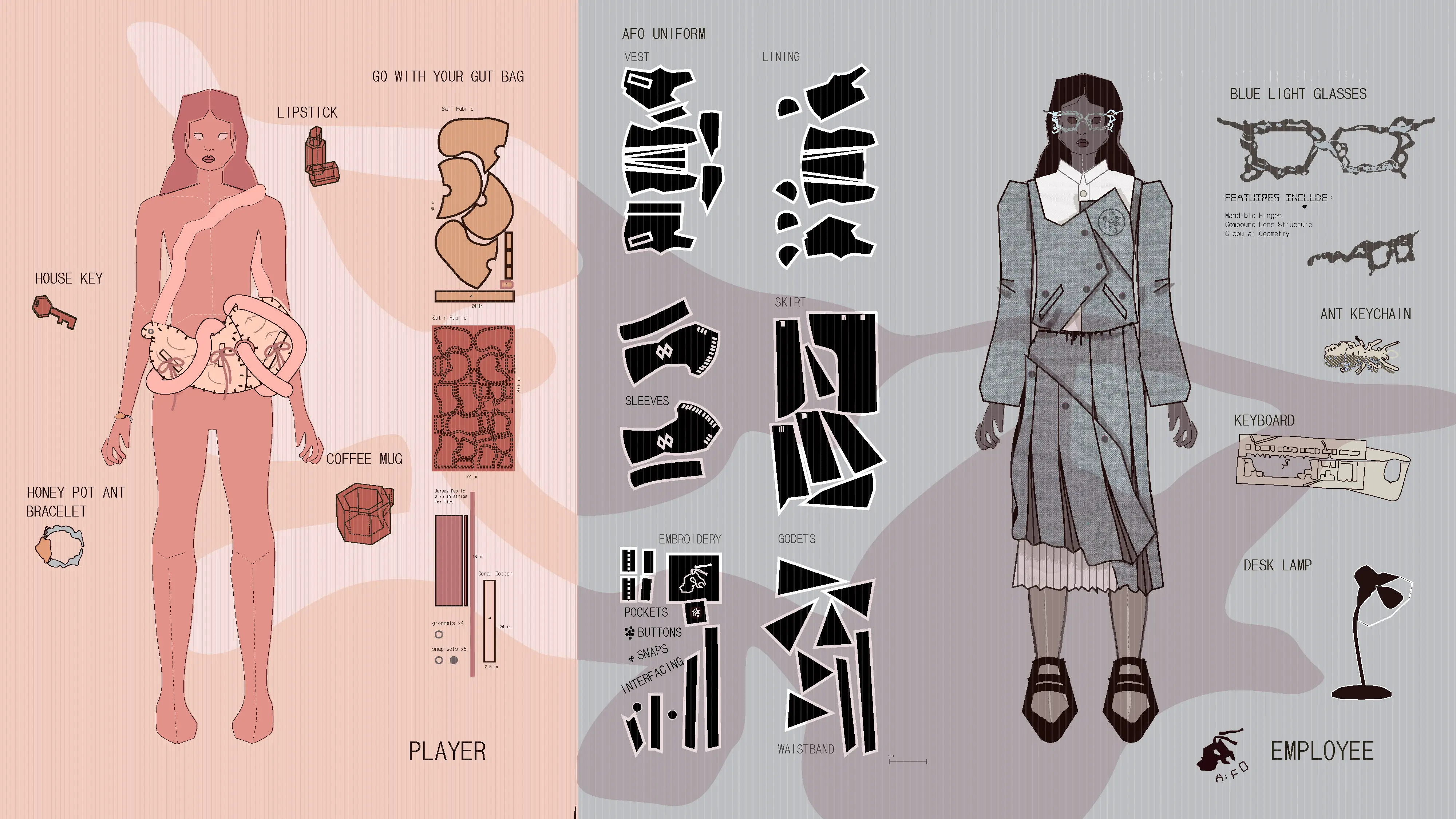 ant farm office pin-up left side